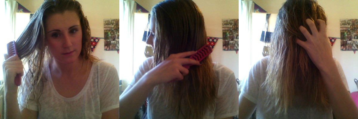 comb out wet hair