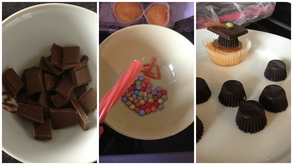 step 1 mortar board cakes