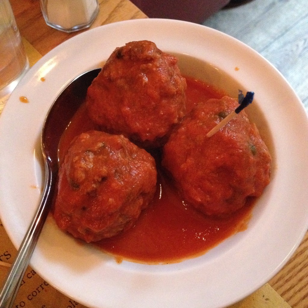 lamb & green peppercorn meatballs polpo