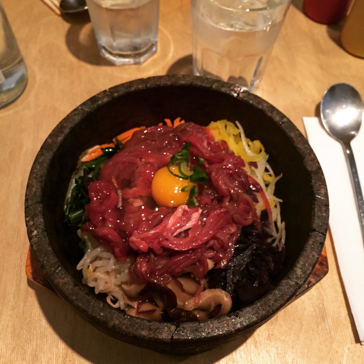 fillet beef raw egg bibimbap