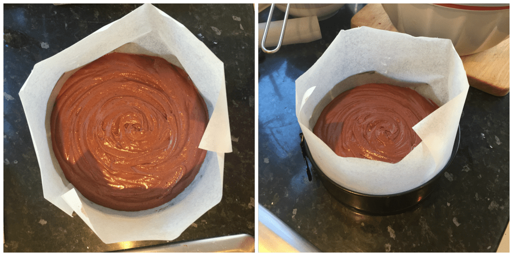 red velvet cake mixture