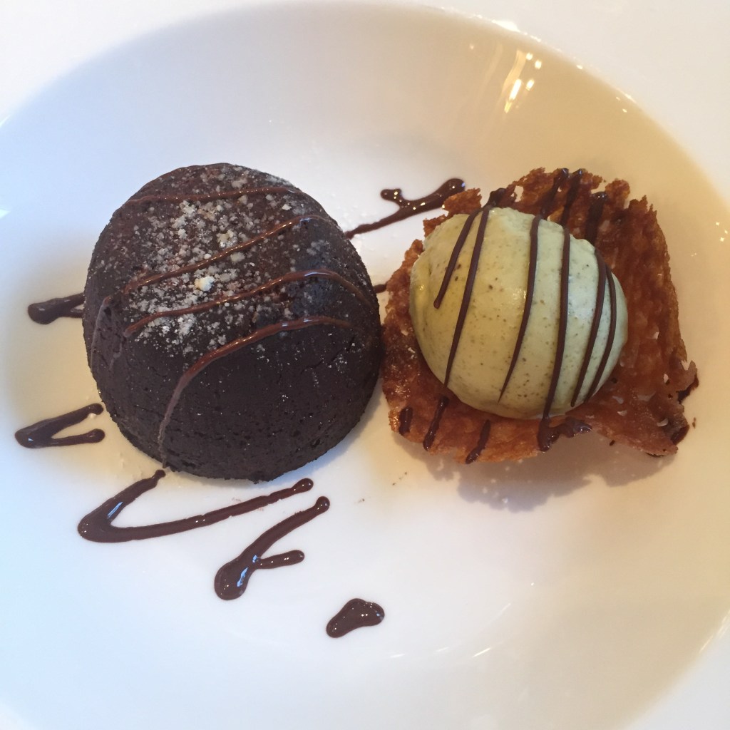 Chocolate Fondant & Pistachio Ice Cream
