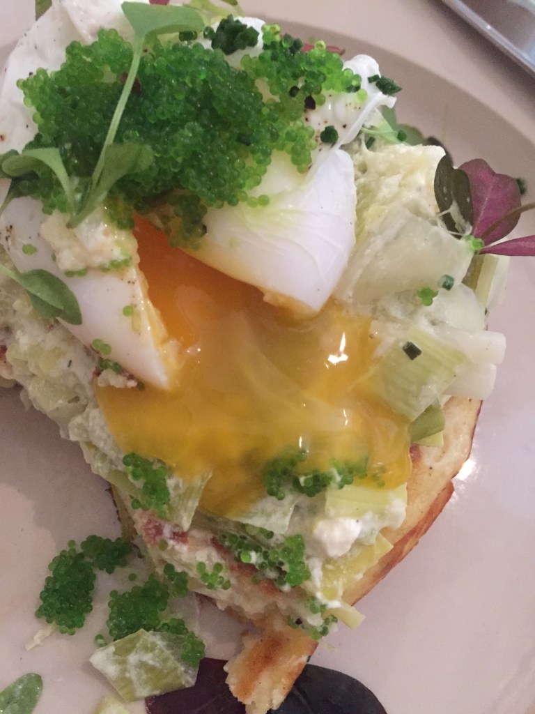 oozing duck egg wasabi caviar