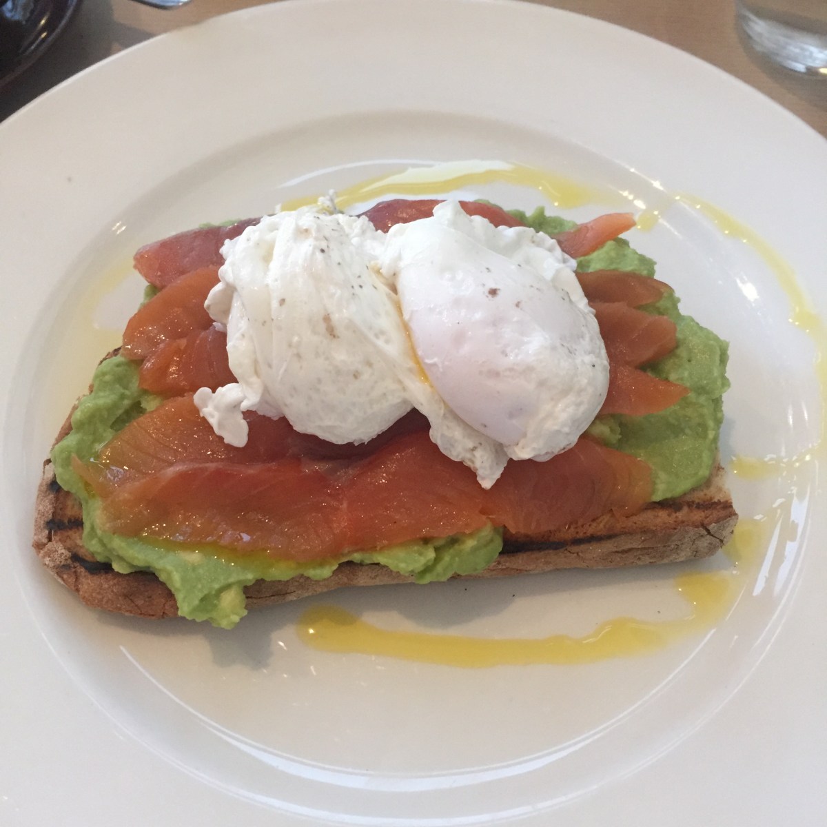 Smashed Avocado, Smoked Salmon and Eggs