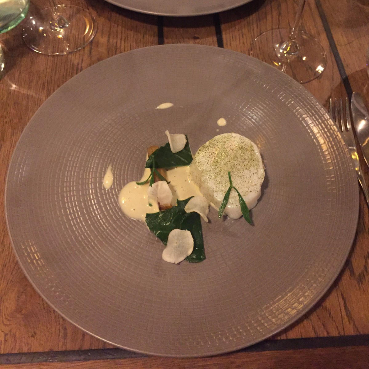 Anglo cod with sea vegetables and salsify