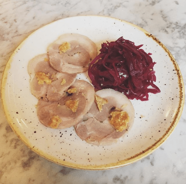 The Ninth Cured pork belly, celeriac and mustard